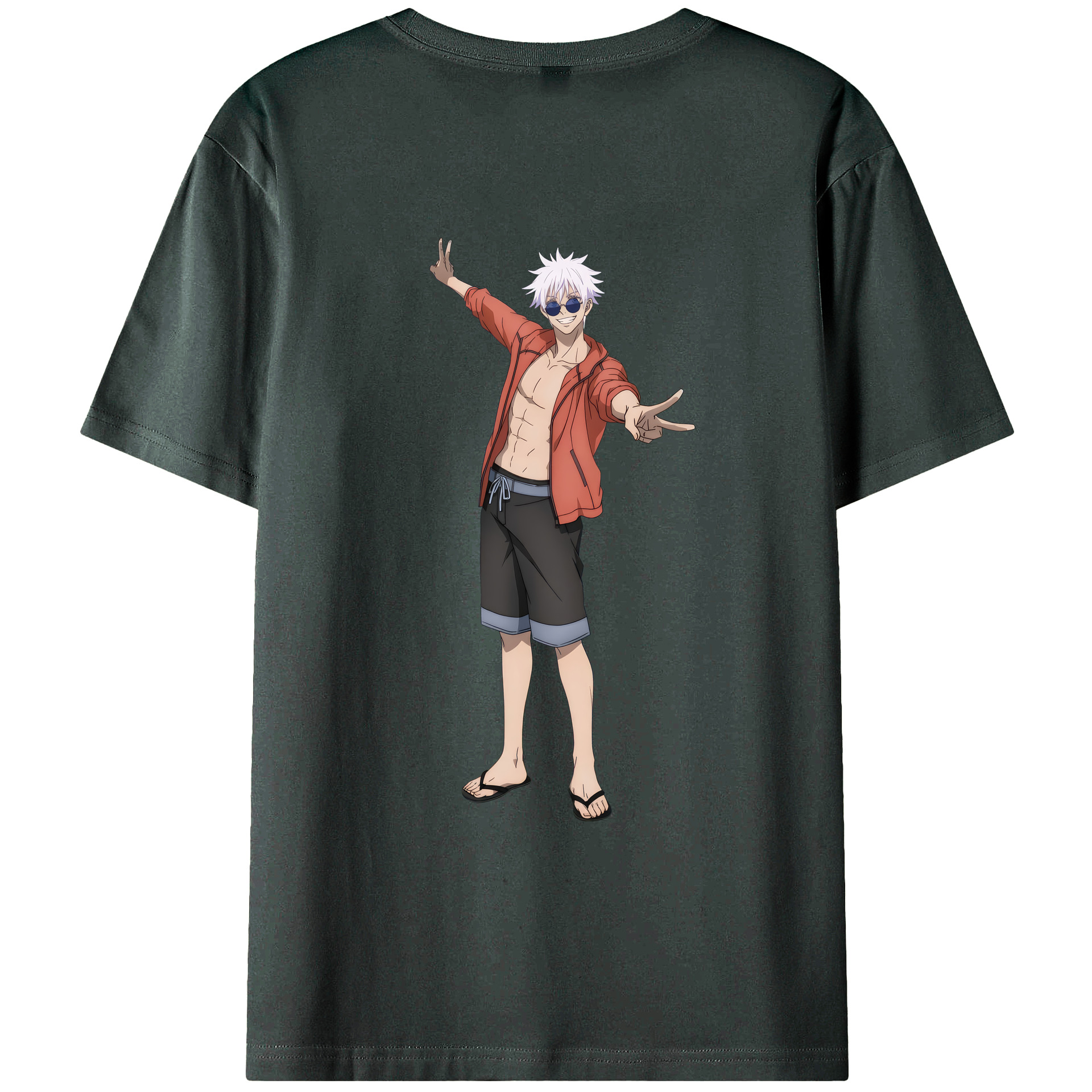 （画像用） 呪術廻戦 Jujutsu Kaisen 綿100％ メンズ半袖Tシャツ（バックプリント） 通気性